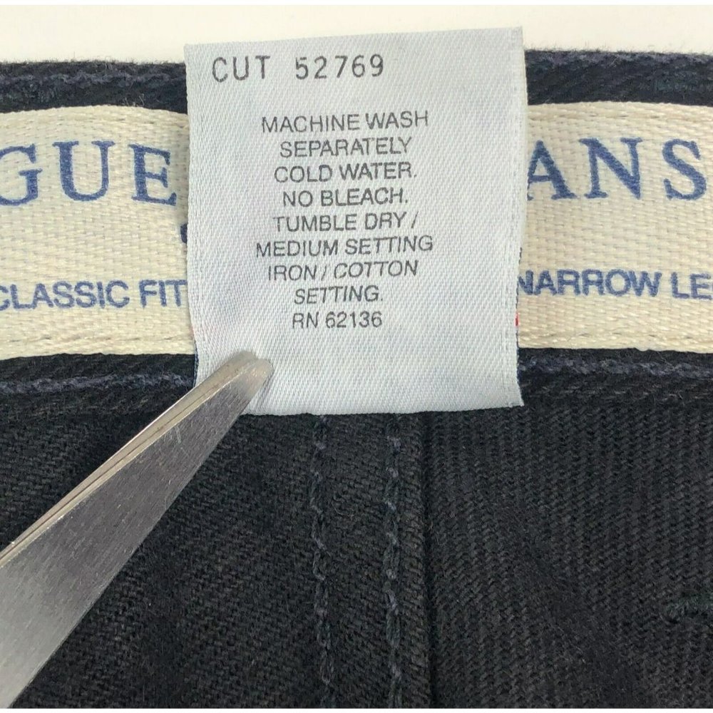 Guess 050 Original Women 24 Short Classic Fit VTG High Waist 90s Black Mom Jeans - Picture 8 of 11